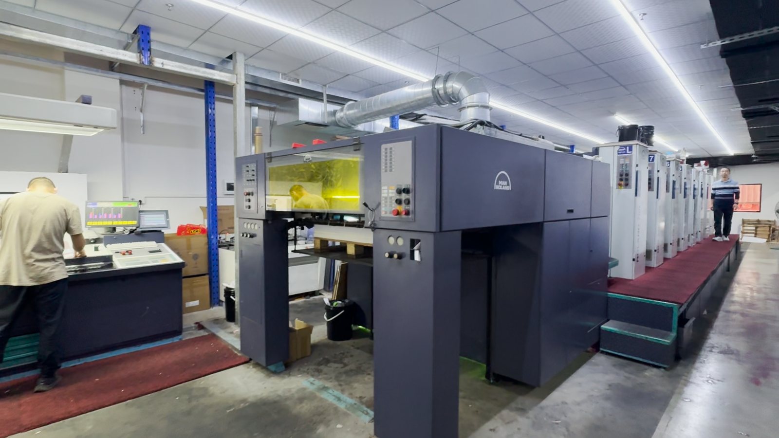 Manroland UV printing press